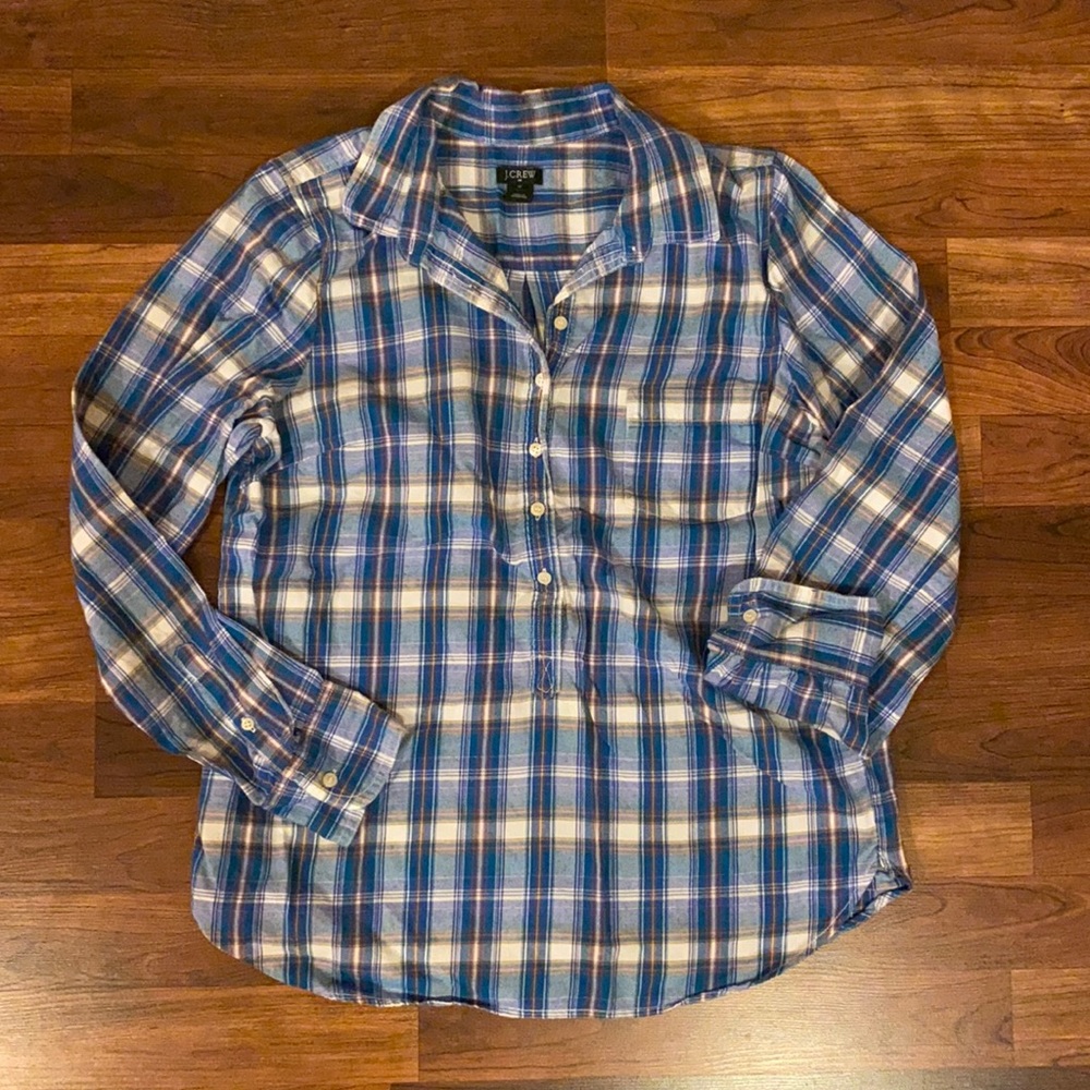J Crew flannel top